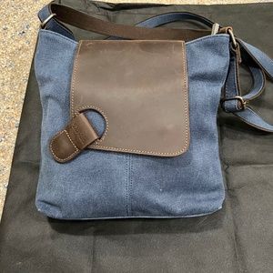 DaVan Canvas & Leather Satchel Crossbody